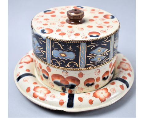 A Late Victorian/Edwardian Imari Cheese Plate and Cover, Chip to Rim 