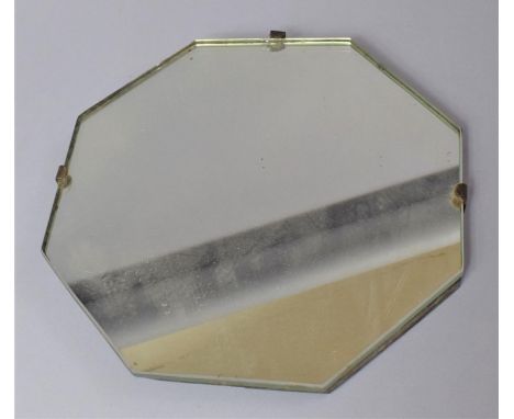 A Small Vintage Octagonal Wall Mirror, 25cm Diameter 