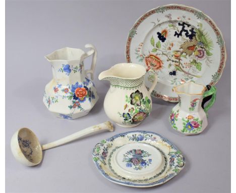 A Collection of Various 19th Century and Later Transfer Printed Ceramics to Comprise Edwardian Booth Floral Pattern Jug, Smal