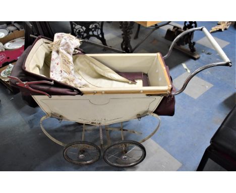 A Vintage Pram, 96cm Long 