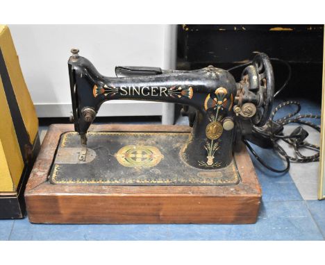 A Vintage Electric Singer Sewing Machine, Missing Case and Untested 