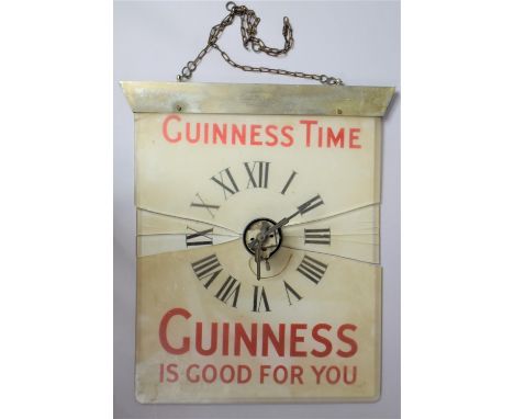 A Vintage Guinness Time Wall Clock, Broken but Having Original Parts, Smiths Bakelite Movement 