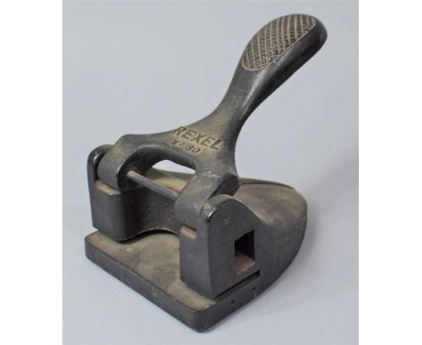 A Vintage Rexel No.80 Hole Punch with Weighted Base 