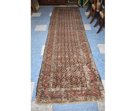 A Vintage Patterned Woollen Runner, 361x100cm 