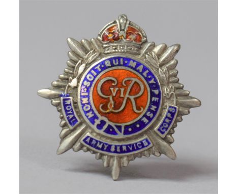 A Silver and Enamel Badge for the Royal Army Service Corps 