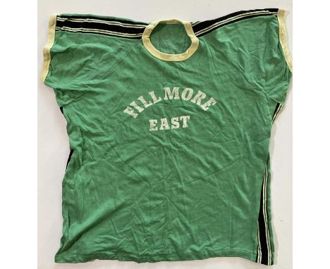 An original t-shirt with print to chest 'Fillmore East' likely issued to crew/staff/band members c 1970s. No labels - likely 