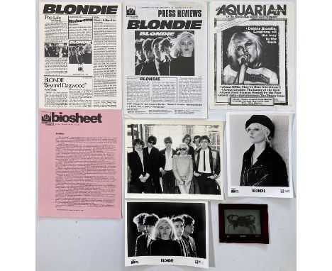 A fantastic selection of press and promotional items issued by Private Stock Records to promote the self-titled Blondie album