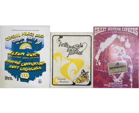 An excellent collection of c 1970s ephemera to include: 'Hollywood Music Festival' handbill with billings for Grateful Dead, 