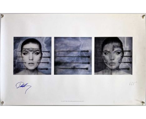 A limited-edition print from 1990 depicting HR Giger's artwork for Debbie Harry's 'KooKoo'. This example is signed by Debbie 