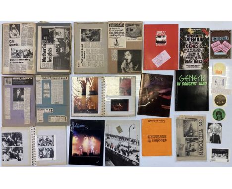 An excellent collection of Genesis ephemera c 1970s - to include 7 tour / concert programmes, with some ticket stubs, some st