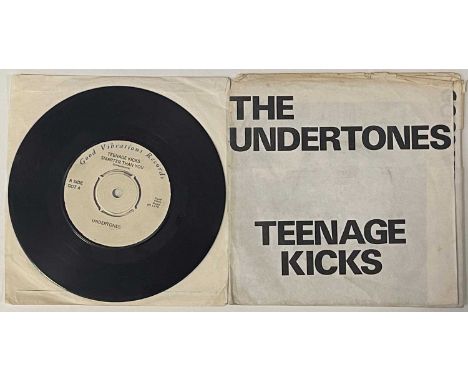 THE UNDERTONES - TEENAGE KICKS EP (ORIGINAL UK COPY - GOOD VIBRATIONS GOT 4). A neatly presented original UK copy of the reco