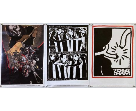 A set of five posters issued for the 1988 Nelson Mandela tribute concert. Each measures approx 16.5 x 23.5". NM condition hav