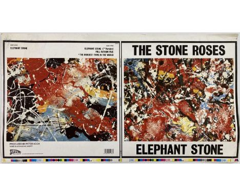 A proof print on card stock with the LP artwork for Stone Roses - Elephant Stone. Measures approx 25 x 14".