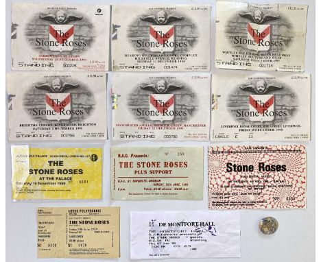 8 original ticket / stubs for Stone Roses concerts to inc: Liverpool Poly May 1989, Alexandra Palace 18th Nov 1989, Leeds Pol