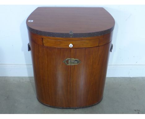 A modern Campaign style rosewood dressing table make-up cabin trunk Marie Galante by Starbay - Height 74 cm x Width 60 cm x D