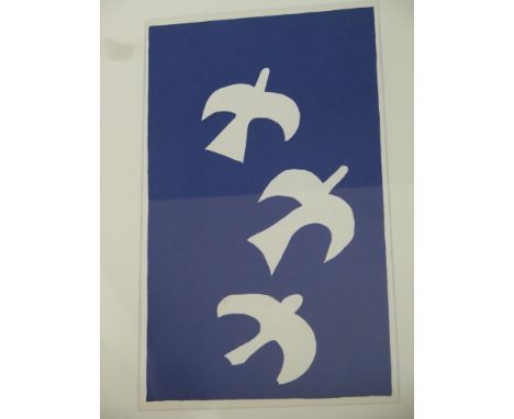 George Braque - Lithograph after Braque - Birds - 1955 Carnets Intimes - printed by Mourlot Freres - 34 cm x 20 cm