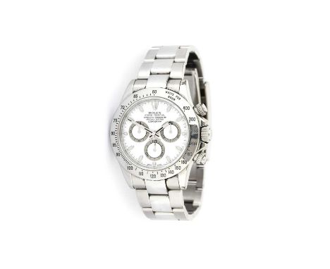 Rolex: A Fine Stainless Steel Automatic Chronograph Wristwatch, signed Rolex, Oyster, Perpetual, Superlative Chronometer Offi