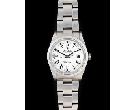 Rolex: A Stainless Steel Automatic Calendar Centre Seconds Wristwatch, signed Rolex, Oyster Perpetual, Superlative Chronomete