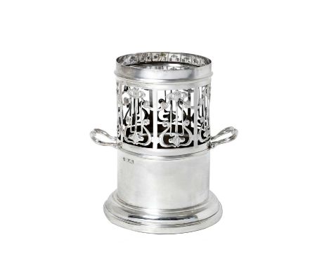 An Edward VII Silver Syphon-Stand,  by Goldsmiths and Silversmiths Co. Ltd., London,  1907, In the Manner of Kate Harris cyli