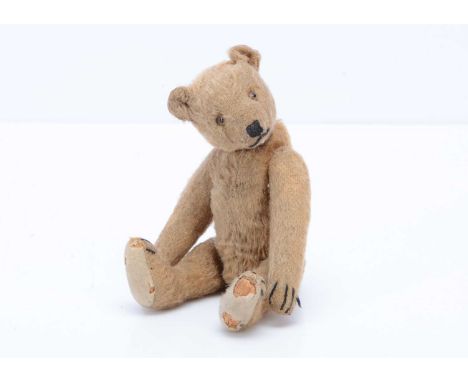 A Bing Sentry teddy bear circa 1915,  with light  brown mohair, light brown and black glass eyes, pronounced muzzle, black st