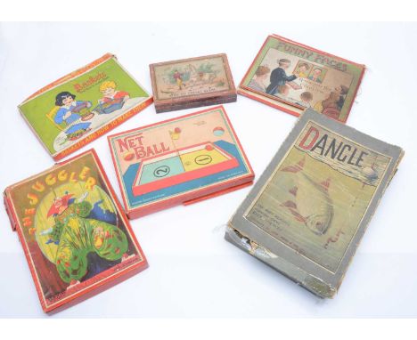 Various games,  A 19th century Jeu Du Cheval Blanc, in original box —7 ¾in. (19.5cm.) wide, a large Chad Valley Magnetic Fish