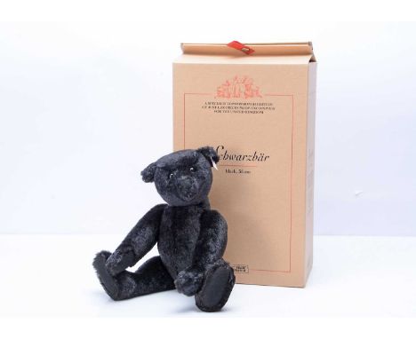 A Steiff limited edition Schwarzbar (black bear), made exclusively for the UK, 476 of 1500, in original box with certificate 