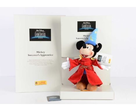 A Steiff limited edition Disney Fantasia 2000 Mickey Sorcerer's Apprentice, 2245 for the year 1999/2000, in original box, wit