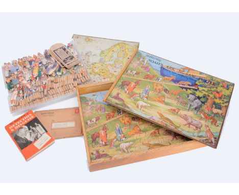 A Quaker Oats Ltd Farmer board with sixty-two figures in National Costumes,  printed paper on plywood with stands, eleven ori