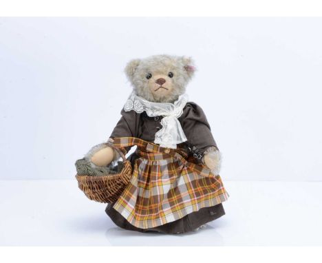A Steiff limited edition Wedding Party Bride's Mother, 402 of 500, with grey curly mohair,  dressed in the style of Bavarian 