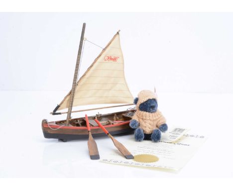 A Steiff  limited edition Boatswain teddy bear, 925 of 3500, made exclusively for the North American market, with dark blue m