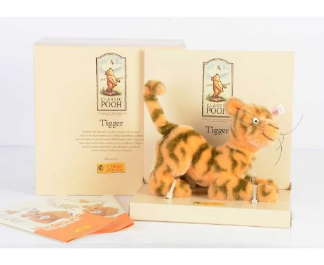 A Steiff limited edition Tigger from the Classic Pooh Collection 3920 of 5000, in original box, with tag certificate and oute