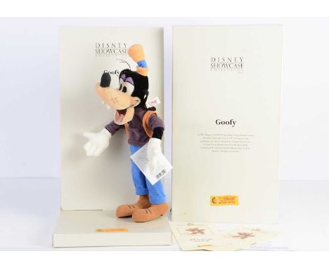 A Steiff limited edition Disney Showcase 70th Anniversary Goofy, 1161 of 2000,  in original box with tag certificate and oute