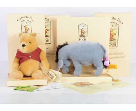 Two Steiff limited edition Eeyore and Pooh Bear soft toys from the Classic Pooh Collection, Eeyore, 3427 of 5000 —10 ½in. (26