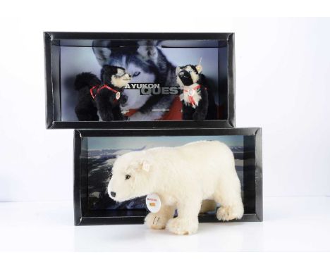 A Steiff Limited edition Husky set, with Polar Bear with Fulder Tyres, 16320 of 2000, in original window boxes with outer pac