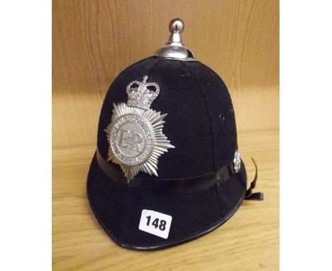 DEVON AND CORNWALL CONSTABULARY POLICE HELMET- SIZE 6 AND A HALF