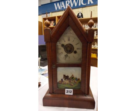 VICTORIAN STEEPLE CASED MANTEL CLOCK