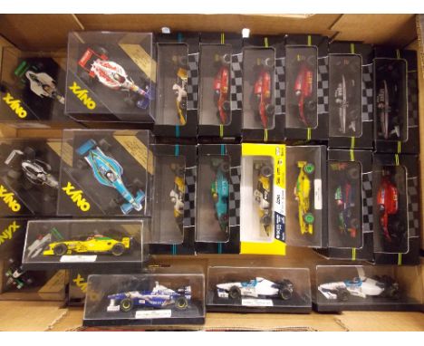 ONYX FORMULA 1 1/43 SCALE 24 DIFFERENT MODELS INCLUDING FERRARI 137, 138, 121, 122 ALESI, PROST, CAPELLI, SAUBER, ARROWS, TYR