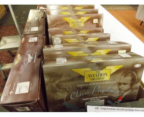 CORGI AVIATION AIRCRAFT EX-SHOP STOCK MINT MODELS IN VERY GOOD BOXES WITH 47606, 47605, 47104, 47601, 47110, 47107, 47607, 47