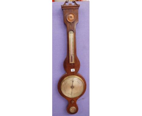 19TH CENTURY ROSEWOOD CASED WHEEL BAROMETER