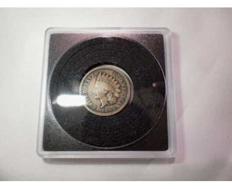 1862 - USA Indian cent. UK P&amp;P Group 0 (£6+VAT for the first lot and £1+VAT for subsequent lots) 