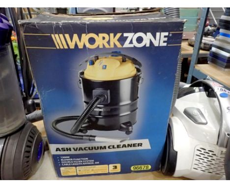Boxed Workzone Ash vacuum cleaner, 1200W. All electrical items in this lot have been PAT tested for safety and have passed. T