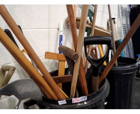 Bin of mixed garden tools, bin NOT included. Not available for in-house P&amp;P
