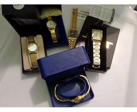 Four boxed wristwatches and Sekonda and Rotary examples. UK P&amp;P Group 2 (£20+VAT for the first lot and £4+VAT for subsequ
