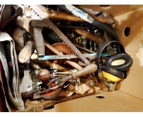 Mixed tools, including saws and hand drills. Not available for in-house P&amp;P