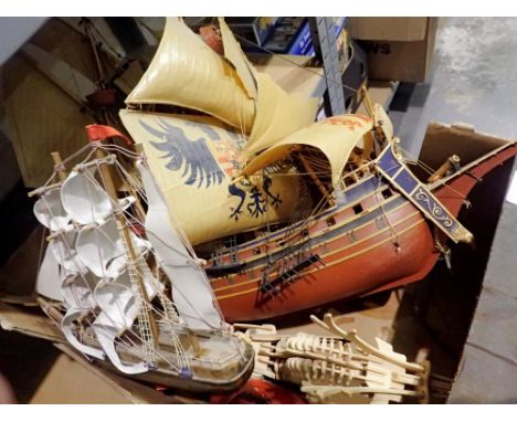 Mixed scale model sailing ships. Not available for in-house P&amp;P 