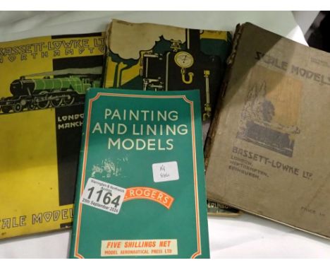 Three early Bassett Lowke catalogues and a model painting book. UK P&amp;P Group 1 (£16+VAT for the first lot and £2+VAT for 