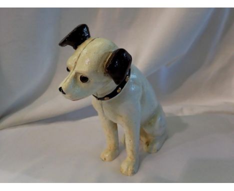 Cast iron Nipper the HMV dog. UK P&amp;P Group 1 (£16+VAT for the first lot and £2+VAT for subsequent lots) 
