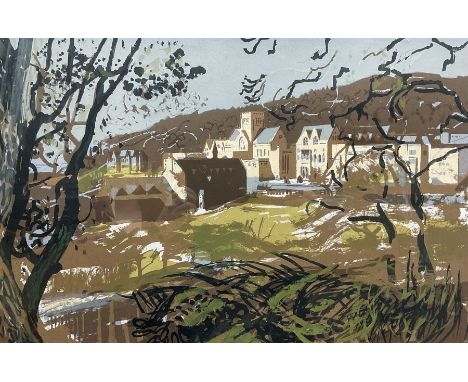 Edwin La Dell (British 1914-1970): 'Ampleforth' Yorkshire, limited edition colour lithograph signed titled and numbered 3/100