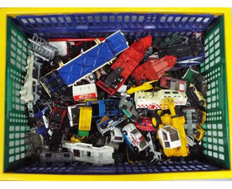 Matchbox, Majorette, Britains and others - In excess of 50 unboxed diecast model vehicles in various scales Lot includes Matc