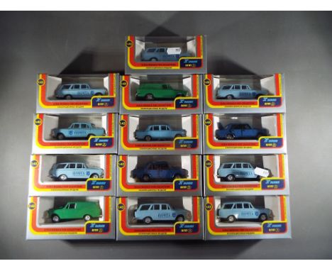 Agat USSR - Thirteen 1:43 scale diecast model motor vehicles by Agat contained in original window boxes. Models appear M in E